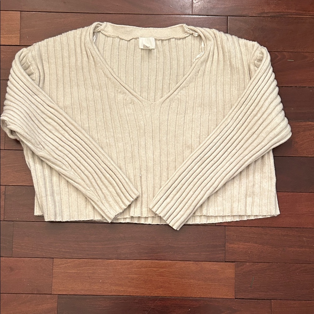 h&m oversized knit sweater!!